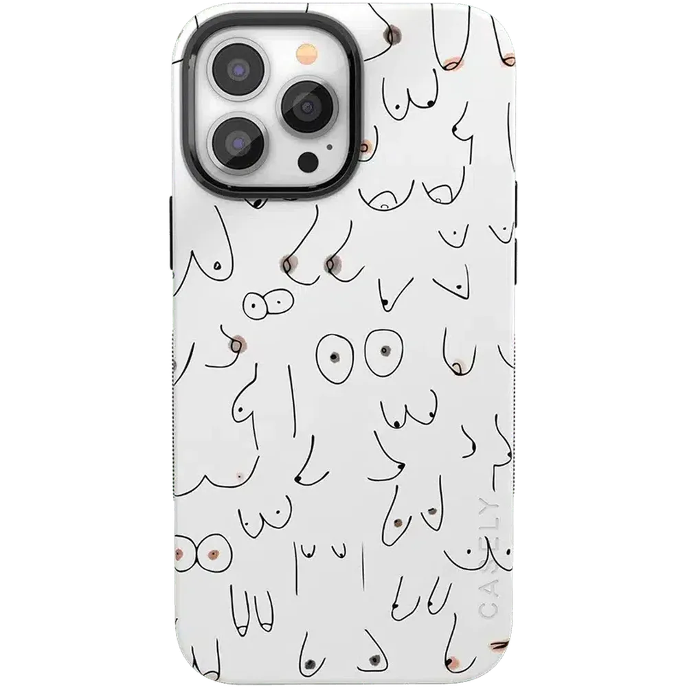 I'm With Her | Black & White Boobs Case iPhone Case get.casely Bold + MagSafe® iPhone 13 Pro 