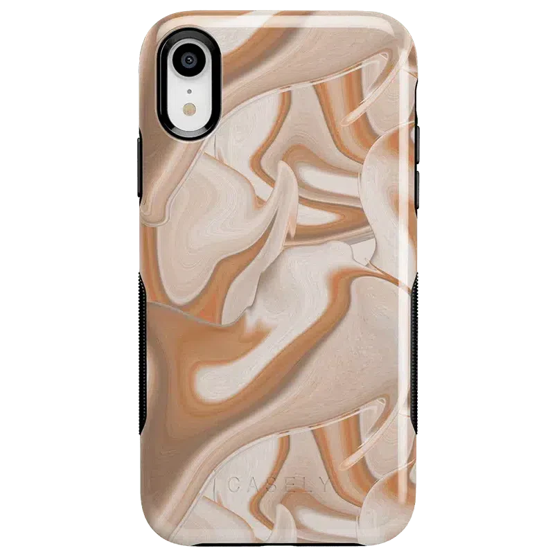 Caramel Delight | Marble Swirl Case iPhone Case get.casely Bold iPhone XR 