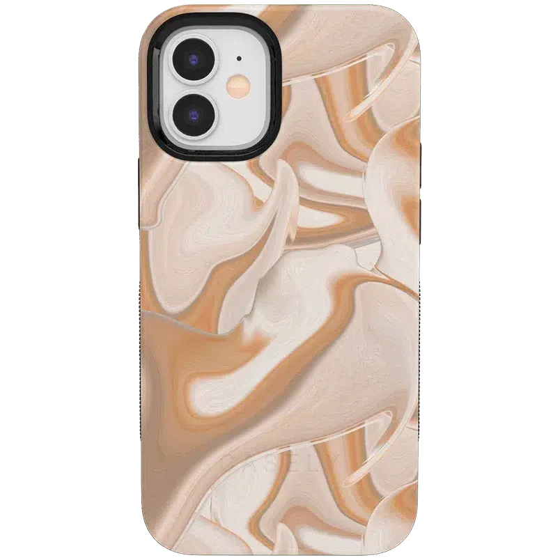 Caramel Delight | Marble Swirl Case iPhone Case get.casely Bold + MagSafe® iPhone 12 