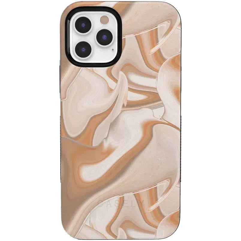 Caramel Delight | Marble Swirl Case iPhone Case get.casely Bold + MagSafe® iPhone 12 Pro Max 