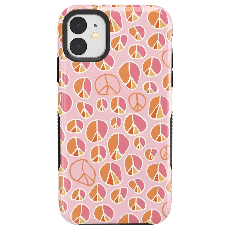 Peace Out | Groovy Peace Sign Case iPhone Case get.casely Bold iPhone 11 