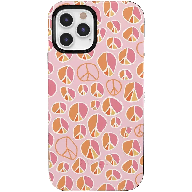 Peace Out | Groovy Peace Sign Case iPhone Case get.casely Bold + MagSafe® iPhone 12 Pro Max 