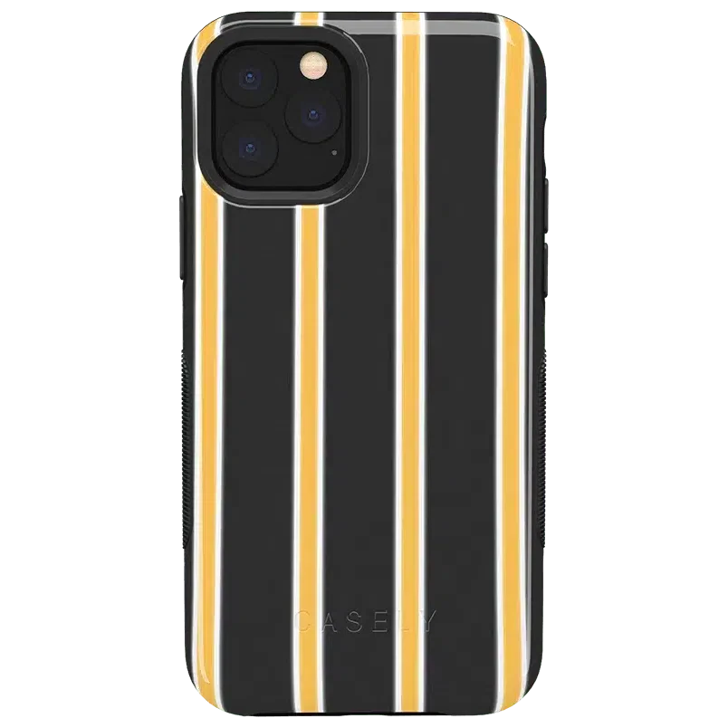 Fine Lines | Mustard Yellow Pinstripe iPhone Case iPhone Case get.casely Bold iPhone 11 Pro 