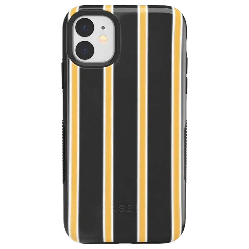 Fine Lines | Mustard Yellow Pinstripe iPhone Case