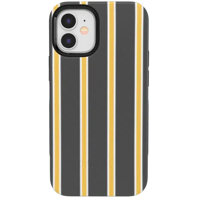 Fine Lines | Mustard Yellow Pinstripe iPhone Case iPhone Case get.casely Bold iPhone 12 Mini 