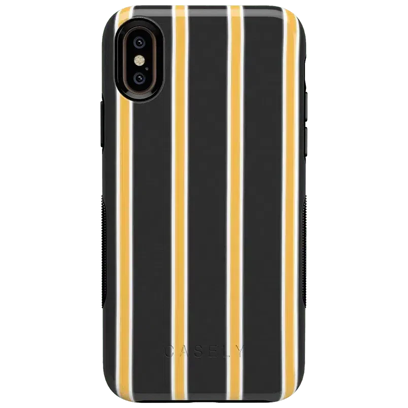Fine Lines | Mustard Yellow Pinstripe iPhone Case iPhone Case get.casely Bold iPhone XS Max 