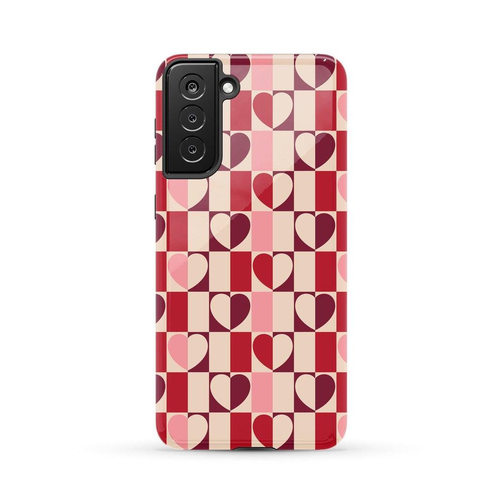 Love's a Game | Retro Hearts Case Phone Case Casetry Essential Galaxy S21 Plus