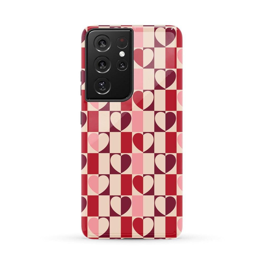 Love's a Game | Retro Hearts Case Phone Case Casetry Essential Galaxy S21 Ultra