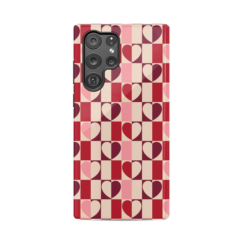 Love's a Game | Retro Hearts Case Phone Case Casetry Essential Galaxy S22 Ultra
