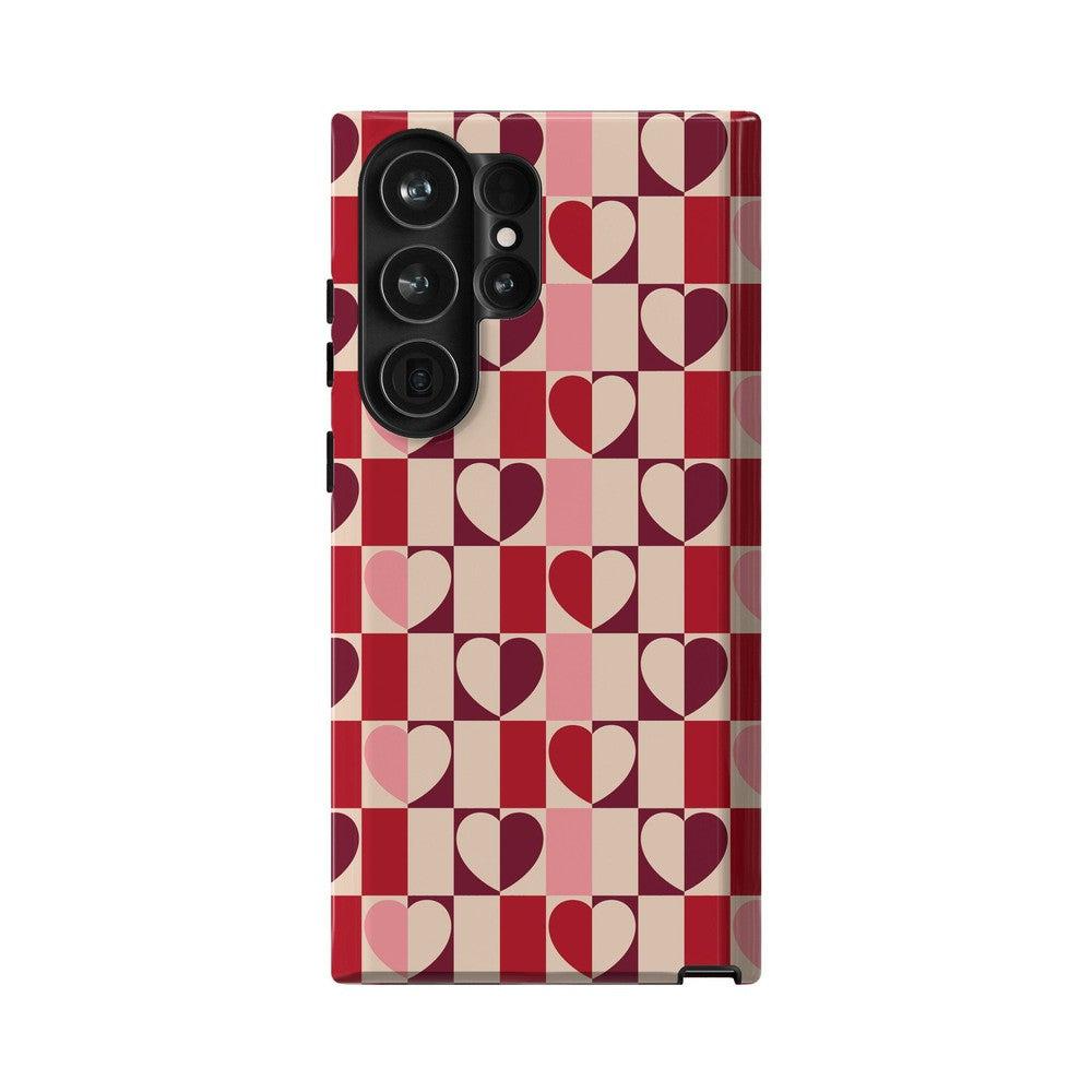 Love's a Game | Retro Hearts Case Phone Case Casetry Essential Galaxy S23 Ultra
