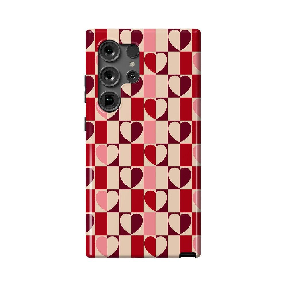 Love's a Game | Retro Hearts Case Phone Case Casetry Essential Galaxy S24 Ultra