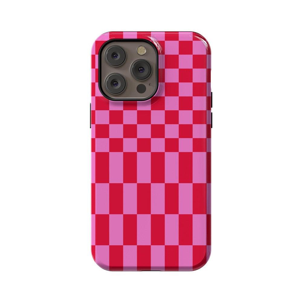 Vibe Check | Pink Checkerboard Case Phone Case Casetry Essential + MagSafe® iPhone 14 Pro Max