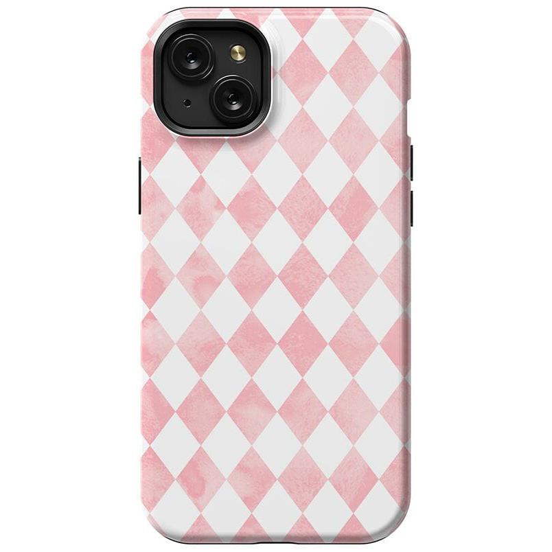 The Valentine's Collection | Pink Argyle Case Phone Case Casetry Essential + MagSafe® iPhone 15 Plus