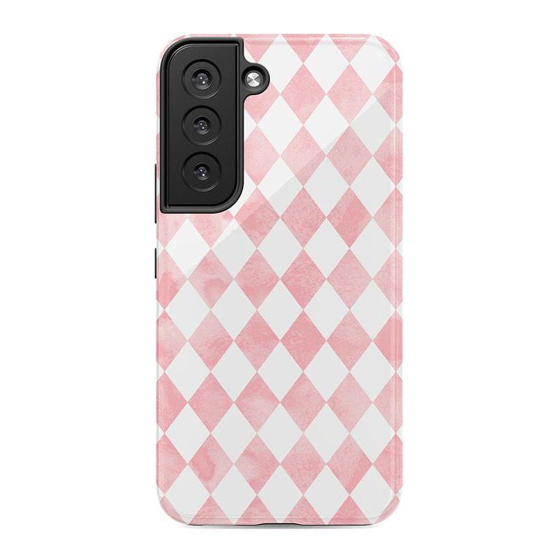 The Valentine's Collection | Pink Argyle Case Phone Case Casetry Essential Galaxy S23