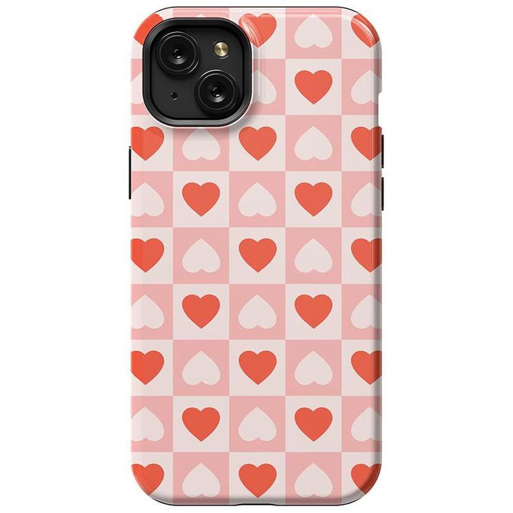The Valentine's Collection | Heart Checkerboard Case Phone Case Casetry Essential + MagSafe® iPhone 15 Plus