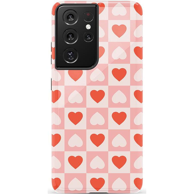 The Valentine's Collection | Heart Checkerboard Case Phone Case Casetry Essential Galaxy S21