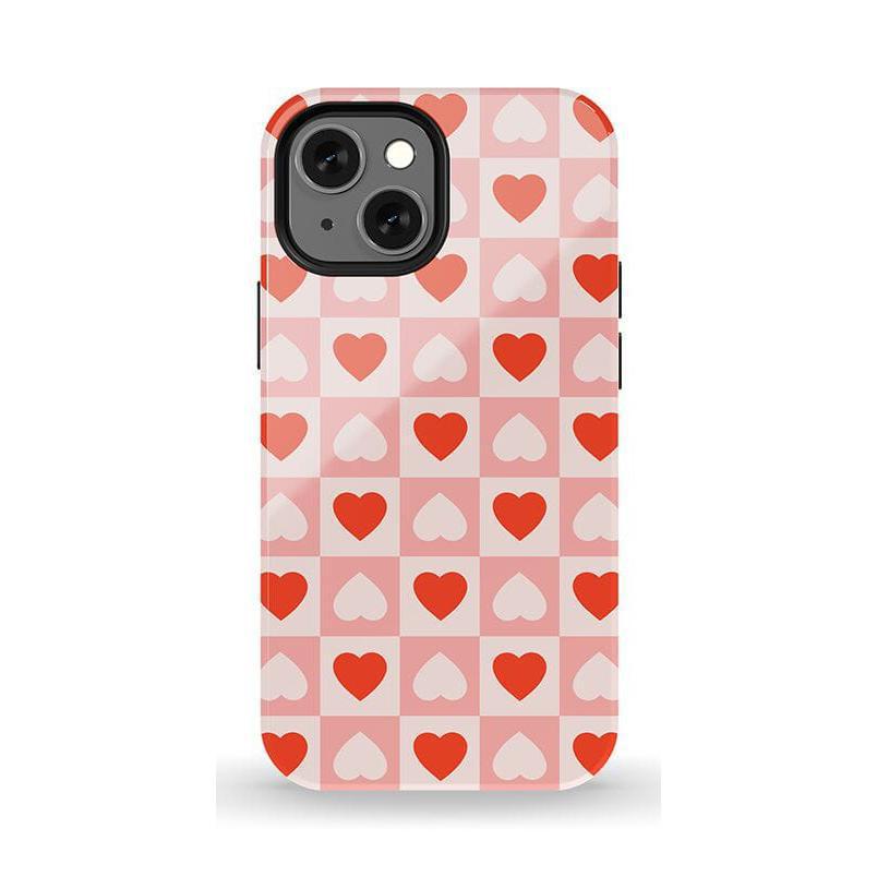 The Valentine's Collection | Heart Checkerboard Case Phone Case Casetry Essential + MagSafe® iPhone 13 Mini