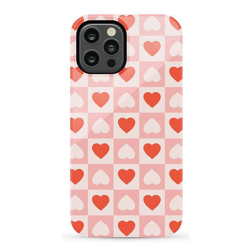 The Valentine's Collection | Heart Checkerboard Case Phone Case Casetry Essential iPhone 12 Pro