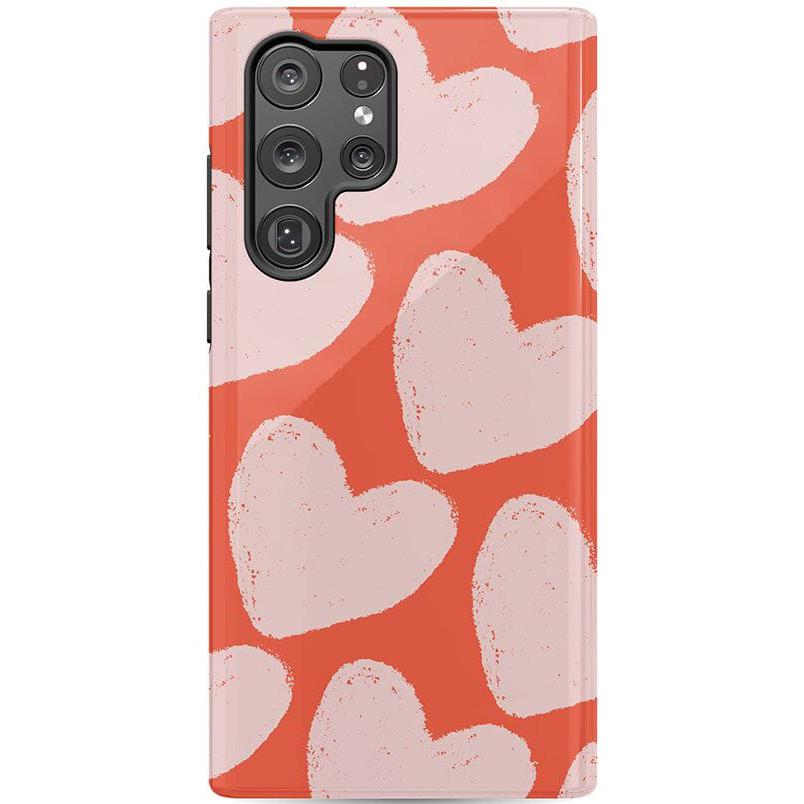 The Valentine's Collection | Red Painted Hearts Case Phone Case Casetry Essential Galaxy S22 Plus
