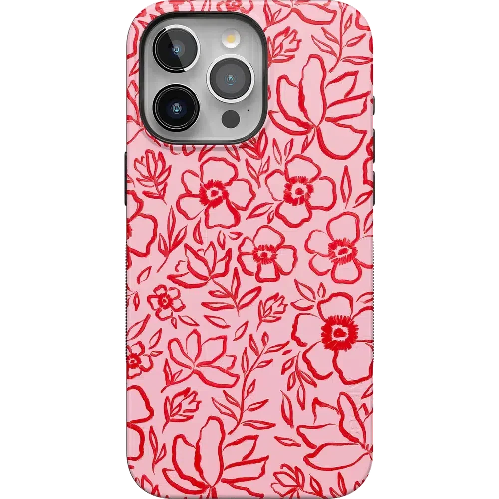 Blush Garden | Floral Doodle Case Phone Case Casetry Bold Flex + MagSafe® iPhone 15 Pro Max 