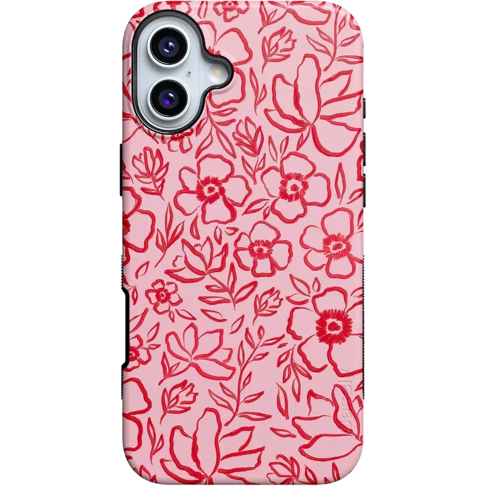 Blush Garden | Floral Doodle Case Phone Case Casetry Bold Flex + MagSafe® iPhone 16 Plus 