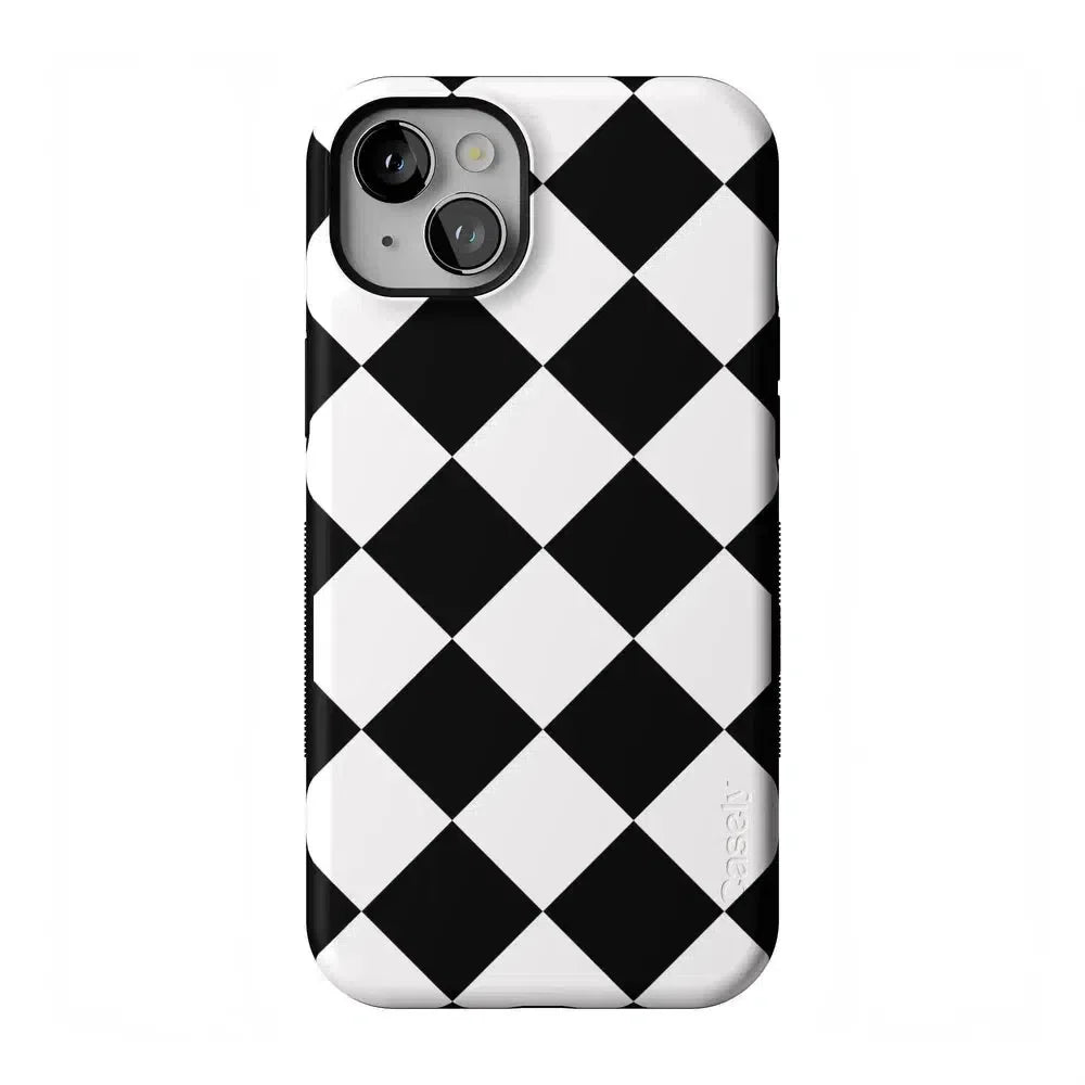 Black Checkerboard | High Contrast Design Case Phone Case Casetry Bold Flex + MagSafe® iPhone 14 Plus