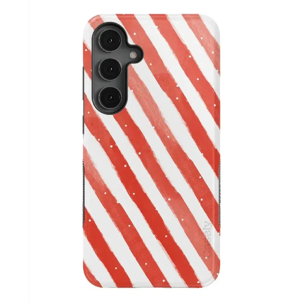Candy Cane Lane | Peppermint Stripes Case Phone Case Casetry Bold Flex + MagSafe® Galaxy S25 Plus 