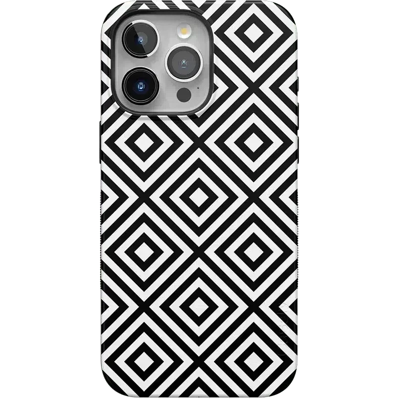 Diamonds | High Contrast Design Case Phone Case Casetry Bold Flex + MagSafe® iPhone 15 Pro Max 