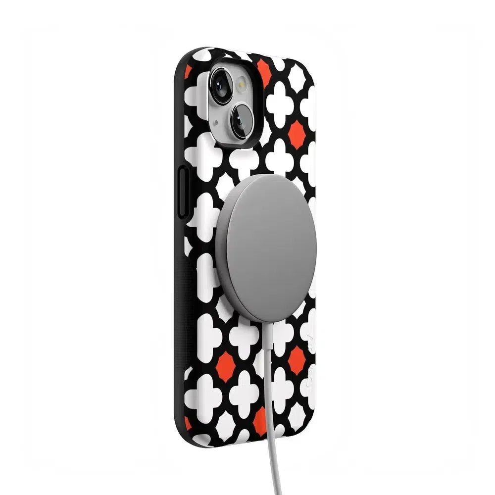 Red Lattice Tile | High Contrast Design Case
