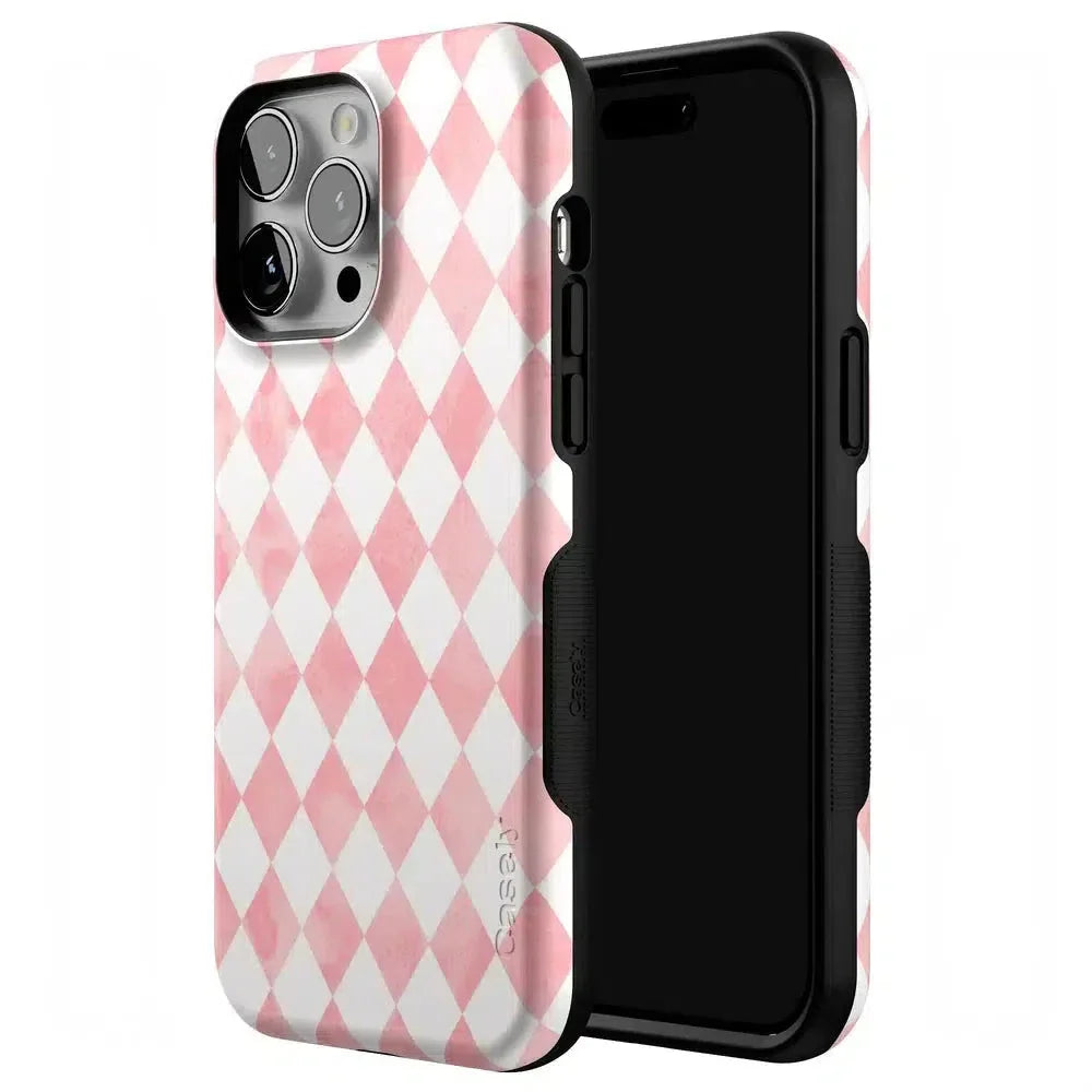 Queen of Diamonds | Pink Watercolor Case