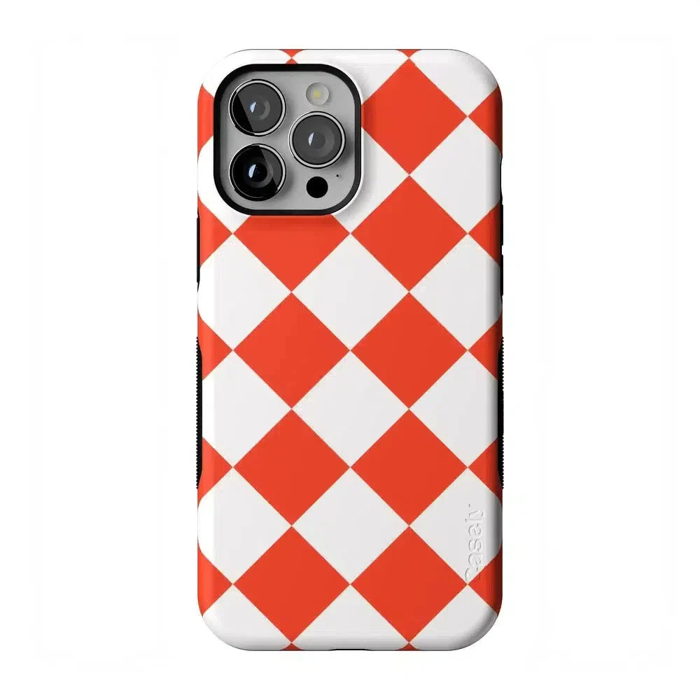 Red Checkerboard | High Contrast Design Case Phone Case Casetry Bold Flex + MagSafe® iPhone 13 Pro Max