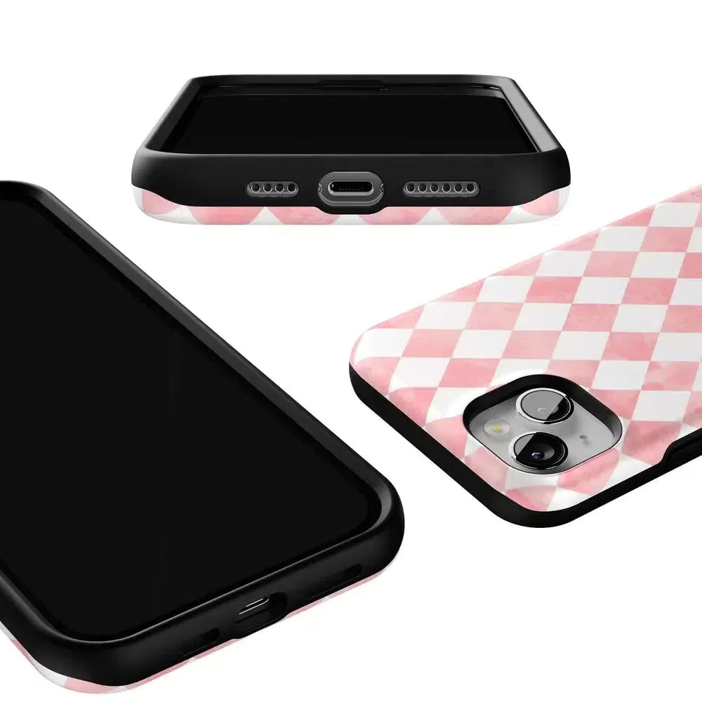 Queen of Diamonds | Pink Watercolor Case