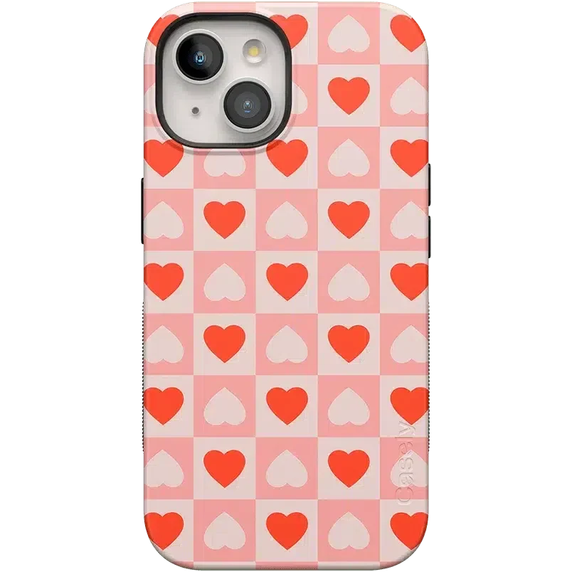 King of My Heart | Checkered Hearts Case Phone Case Casetry Bold Flex + MagSafe® iPhone 15 Plus 