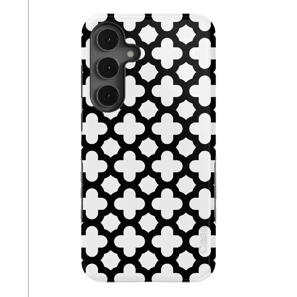 Lattice Tile | High Contrast Design Case Phone Case Casetry Bold Flex + MagSafe® Galaxy S25 Plus 