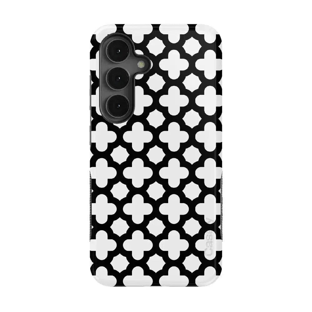 Lattice Tile | High Contrast Design Case Phone Case Casetry Bold Flex + MagSafe® Galaxy S25 