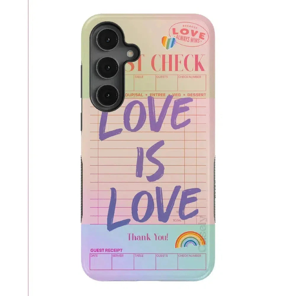 Love is Love | Guest Check Pride Case Phone Case Casetry Bold Flex + MagSafe® Galaxy S25 Plus 