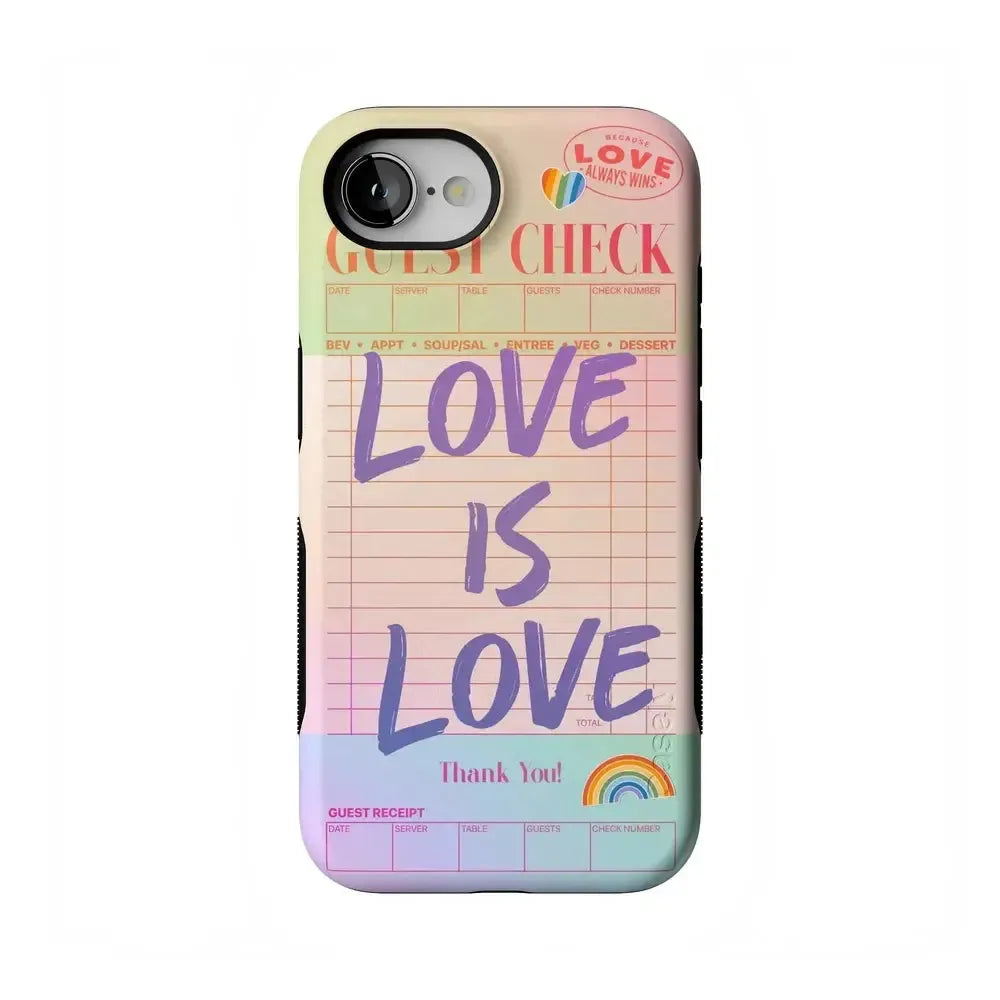 Love is Love | Guest Check Pride Case Phone Case Casetry Bold Flex + MagSafe® iPhone 16e 