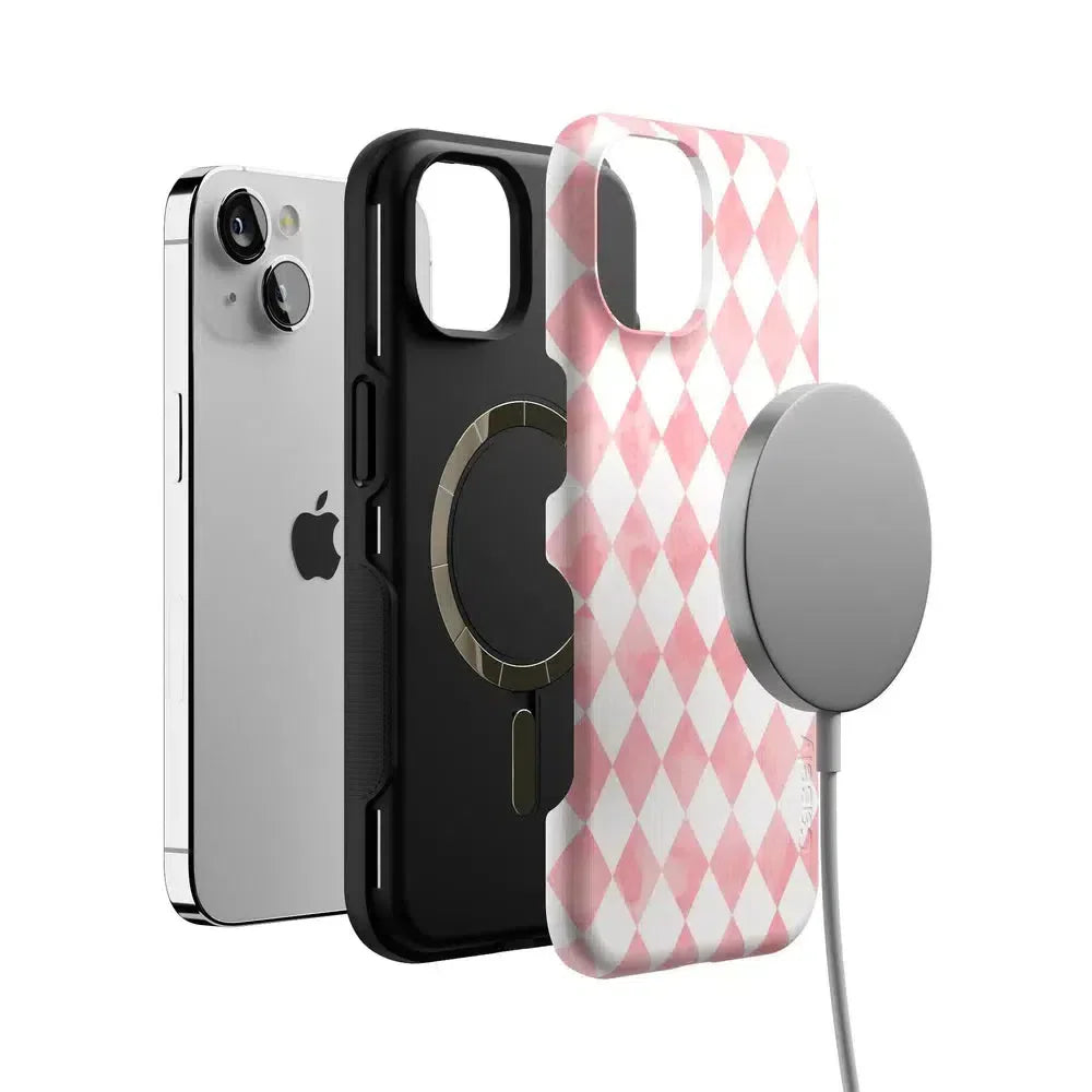 Queen of Diamonds | Pink Watercolor Case