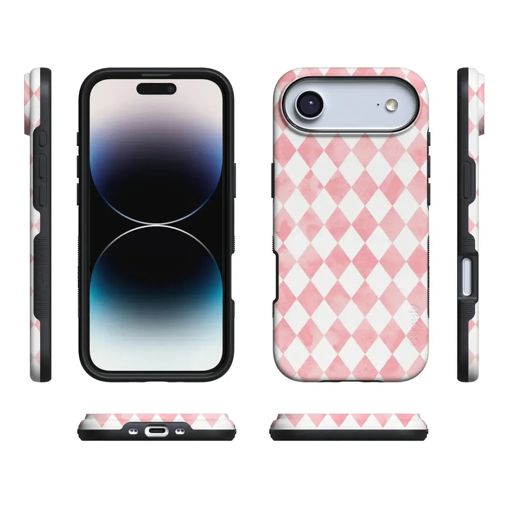 Queen of Diamonds | Pink Watercolor Case