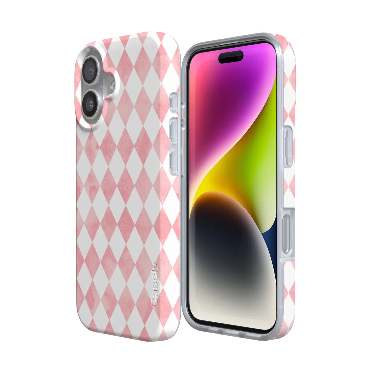 Queen of Diamonds | Pink Watercolor Case