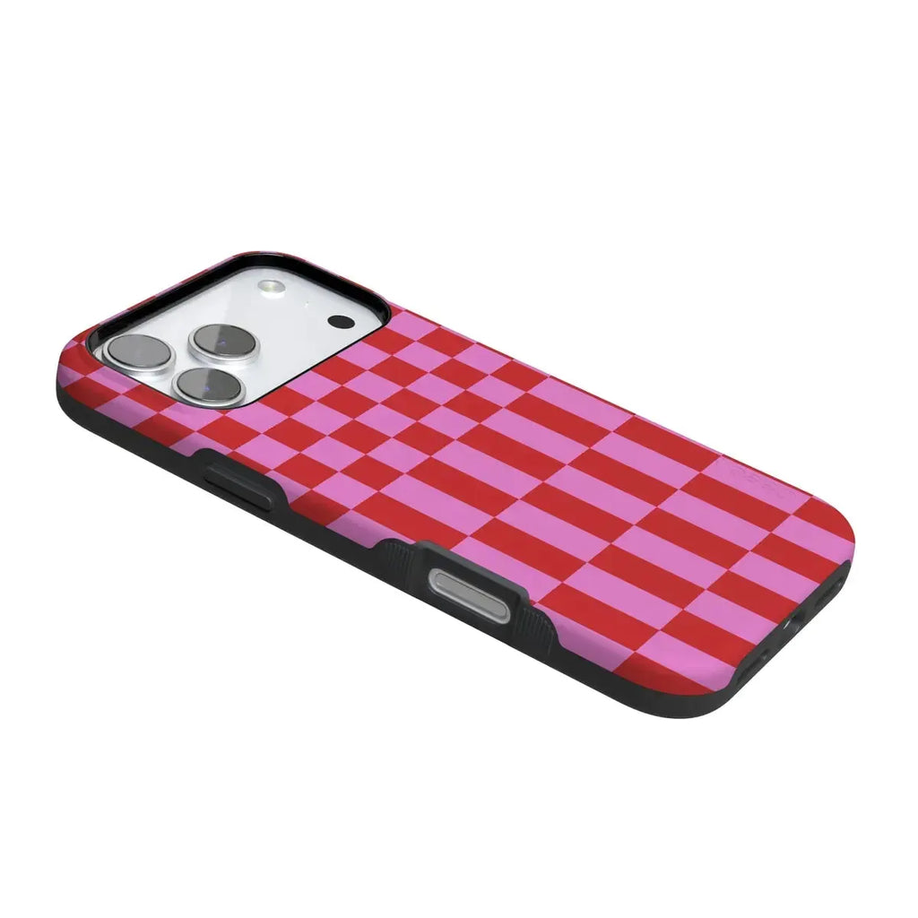 Vibe Check | Pink Checkerboard Case