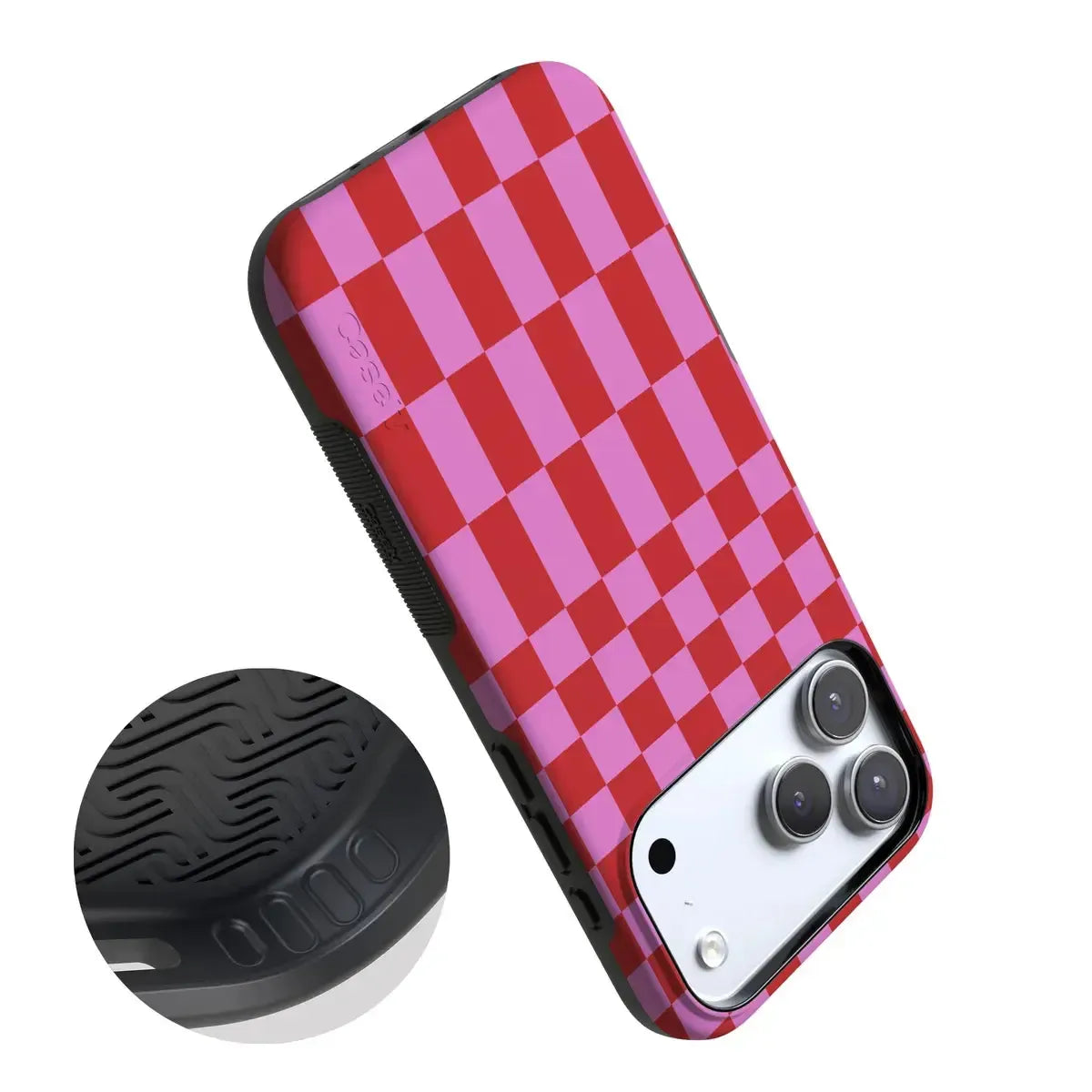 Vibe Check | Pink Checkerboard Case