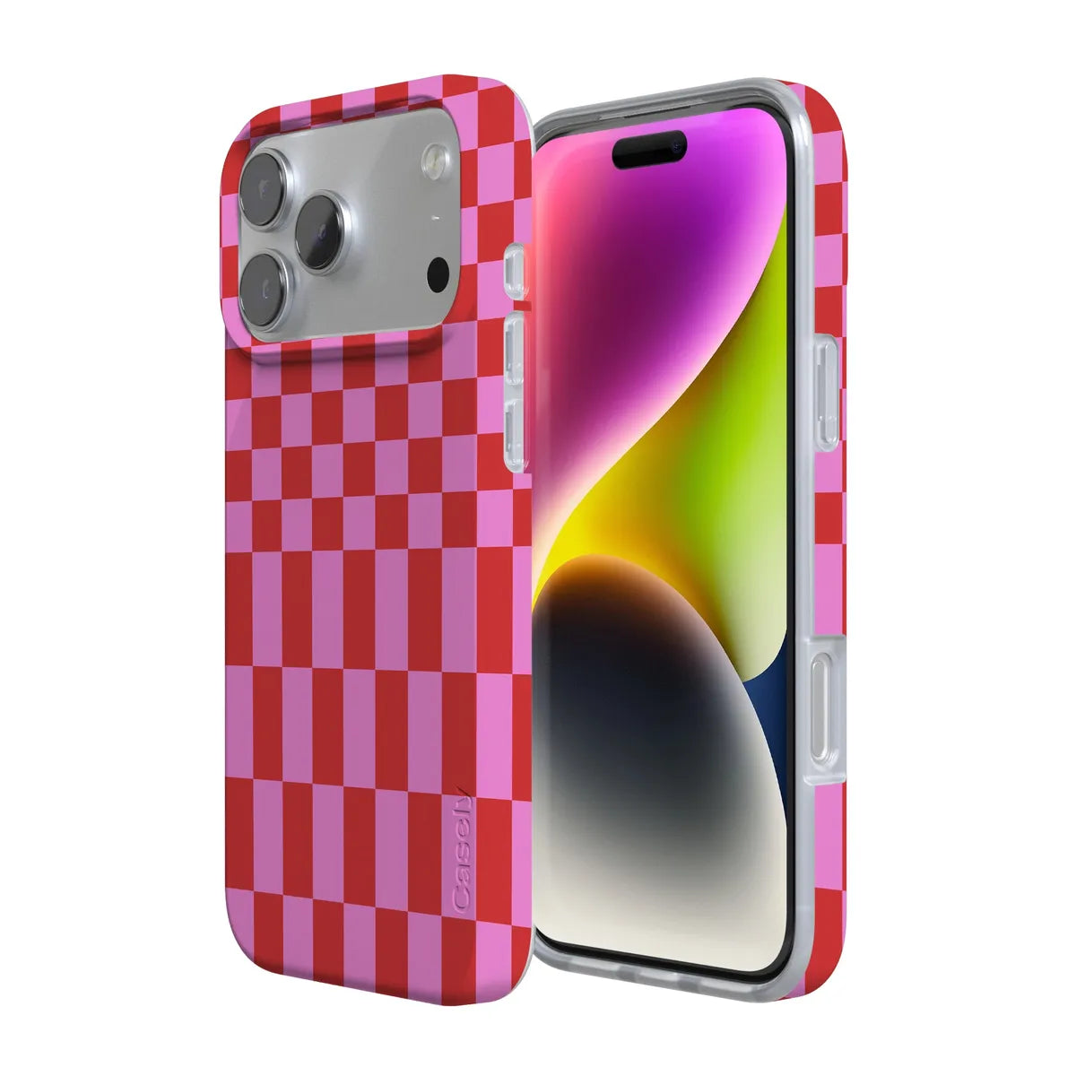 Vibe Check | Pink Checkerboard Case