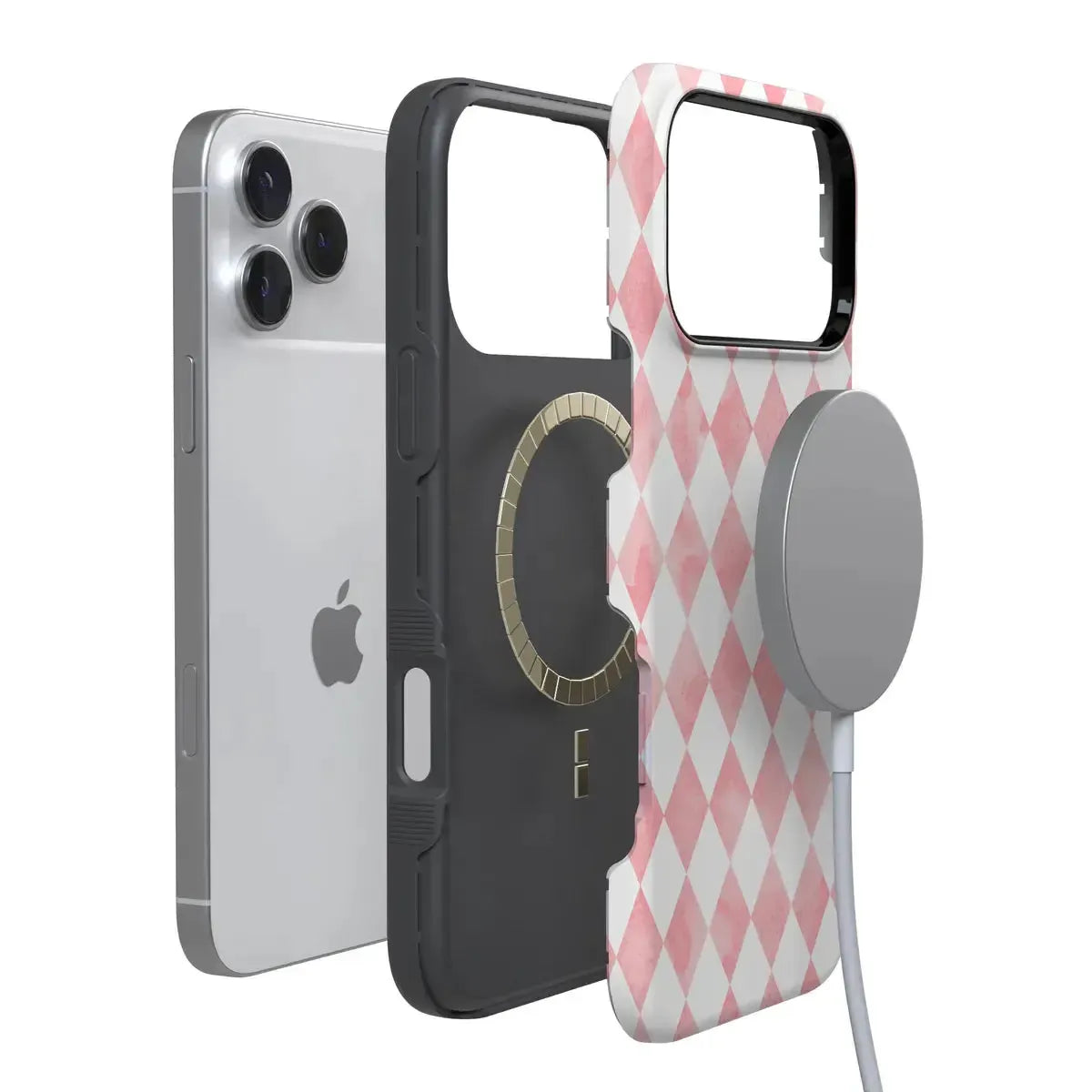 Queen of Diamonds | Pink Watercolor Case