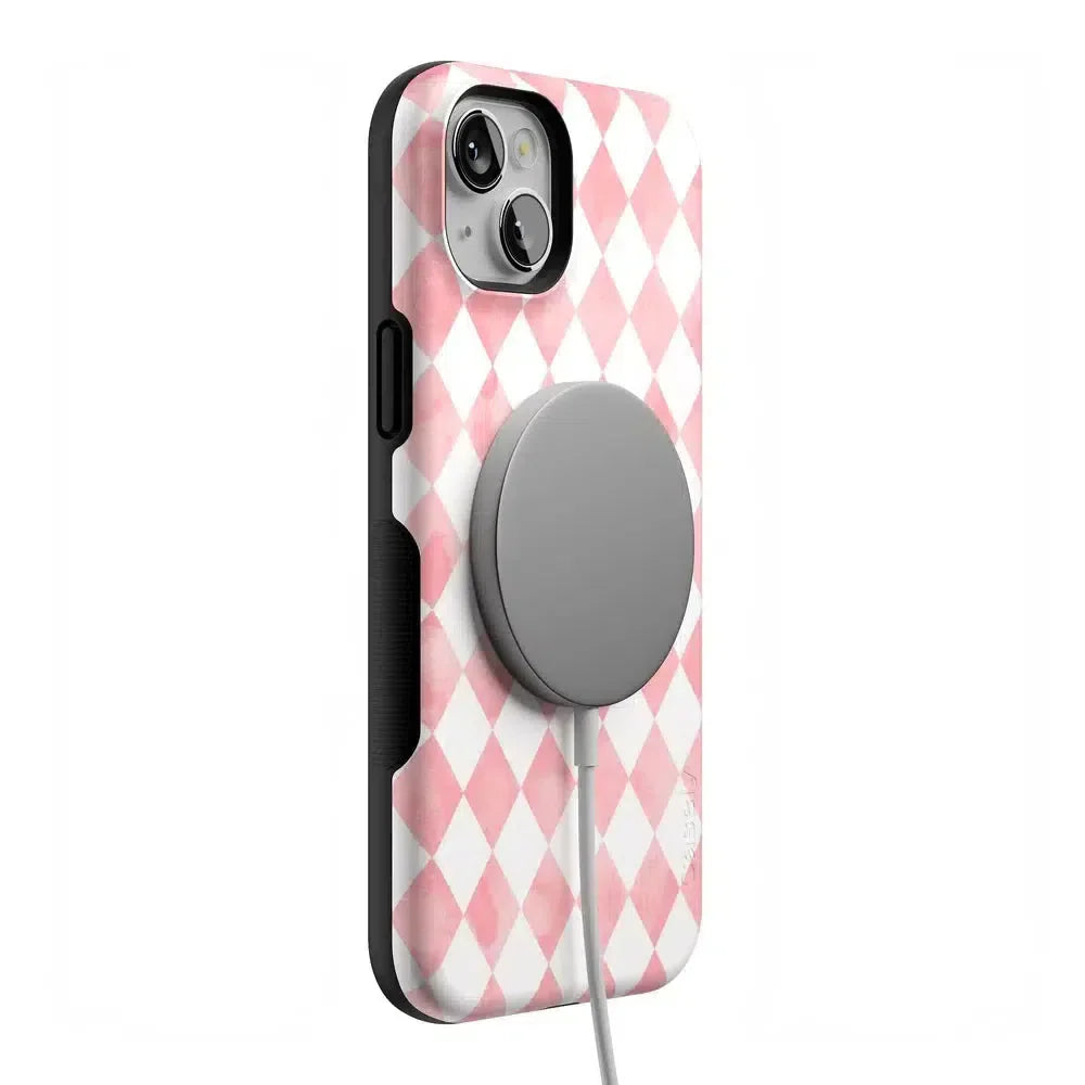Queen of Diamonds | Pink Watercolor Case