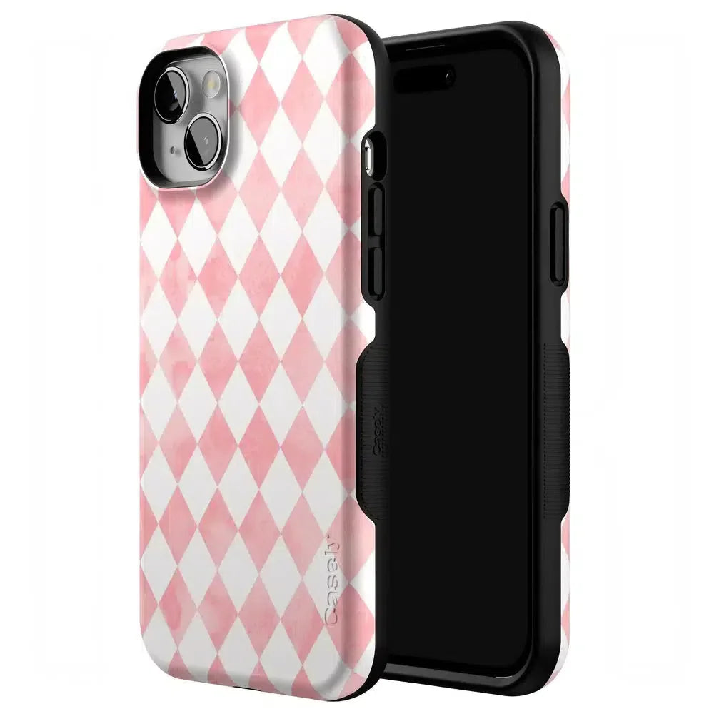Queen of Diamonds | Pink Watercolor Case