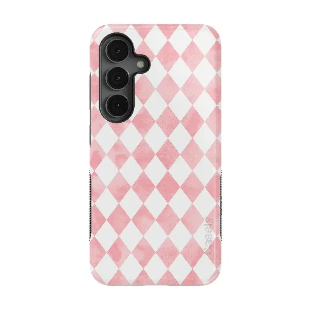 Queen of Diamonds | Pink Watercolor Case Phone Case Casetry Bold Flex + MagSafe® Galaxy S25 