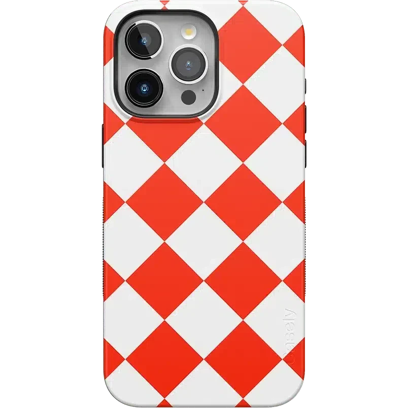 Red Checkerboard | High Contrast Design Case Phone Case Casetry Bold Flex + MagSafe® iPhone 15 Pro Max 