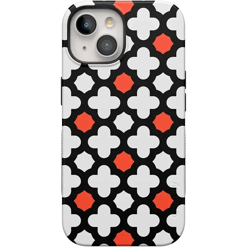 Red Lattice Tile | High Contrast Design Case Phone Case Casetry Bold Flex + MagSafe® iPhone 15 Plus 