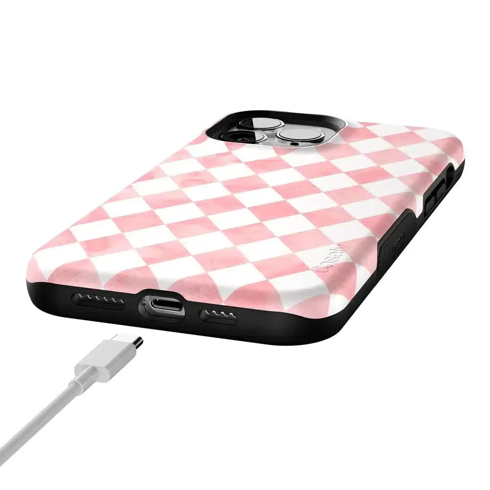 Queen of Diamonds | Pink Watercolor Case
